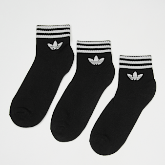 adidas Originals, 3 PACK - 3-Stripes Ankle Socks, black