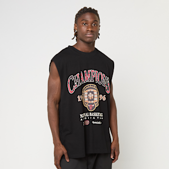 Mitchell & Ness, NBA CHICAGO BULLS 96 CHAMPION RINGS SLEEVELESS TSHIRT black, black