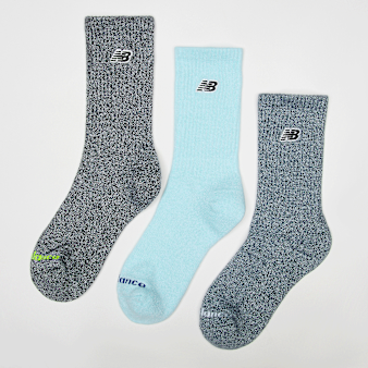New Balance, 3 PACK - Patch Logo Seasonal Crew, blue