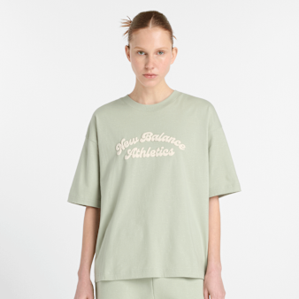 New Balance, Linear Heritage Oversized T-Shirt, green