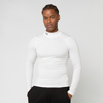 Under Armour, HeatGear Compression Mock Long Sleeve, white