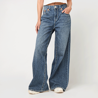 True Religion, EMBROIDERY JESSIE SUPER BAGGY​, blue