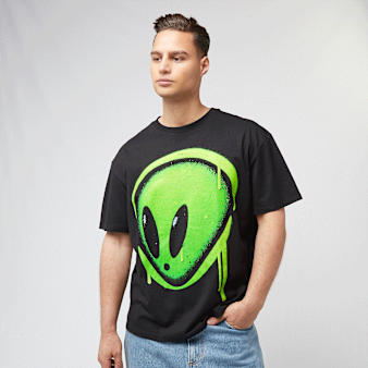 Mister Tee, Dripping Alien Head Oversize Tee, black