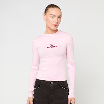 Felicious, Basic Tight Logo Longsleeve, light pink