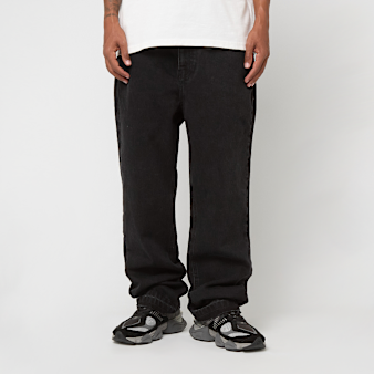 2Y STUDIOS, ARUN OPEN HEM STRAIGHT JEANS VINTAGE BLUE, black