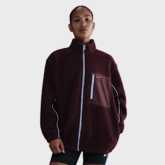 Nike, Sportswear Full-Zip High-Pile Fleece Jacket, red