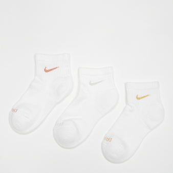 Nike, Nike Everyday Plus 3Pack white/gold, white