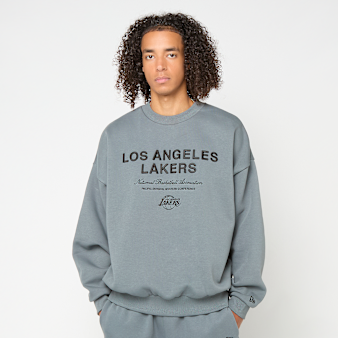 New Era, NBA LINEAR GRAPHIC BOXY CREW LOS ANGELES LAKERS SPG, blue