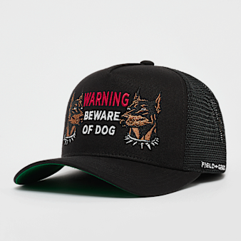 Field Grade, Beware of Dog Twill Mesh Trucker, black