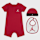 Jordan, Junior Jumpman Romper (3 Piece), red