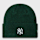 New Era, Female Wide Cuff Beanie MLB New York Yankees, green
