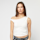 Decibel, Asymmetrical Crop Top, white
