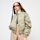 SNIPES, Small Logo Padded Cropped Bomber Jacket, green