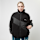 Pegador, Teddy Fabric Mix Jacke, black