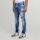 2Y STUDIOS, VICTOR RIPPED SLIM FIT JEANS Washed Grey, blue