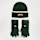 New Era, Script Beanie Set (2 Piece), green