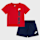 Nike, Graphic Tee and Shorts Set, red