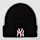 New Era, Female Essential Cuff Beanie New York Yankees, black