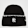 New Era, Female Chunky Topstitch Beanie New York Yankees, black