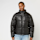 Karl Kani, Metal Signature Pu Leather Puffer Jacket, black